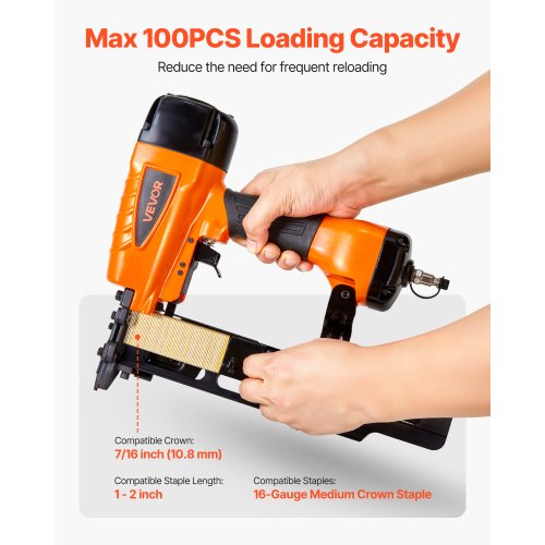 Pneumatic Staple Gun 16 Gauge 716inch Medium Crown Pneumatic Stapler 1
