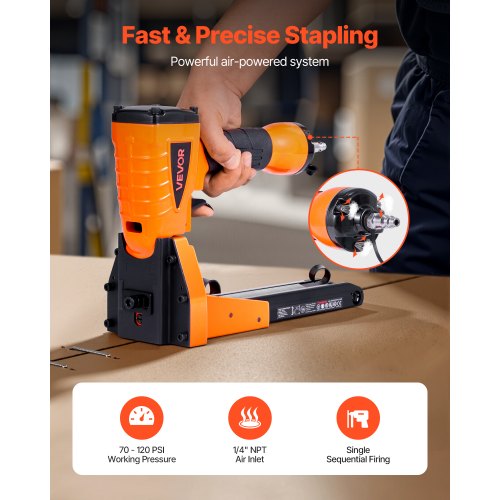Pneumatic Carton Closing Stapler 13 Gauge Pneumatic Cardboard Staple Gun