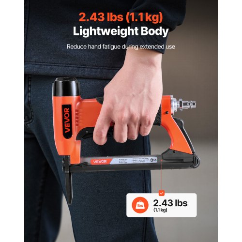 Pneumatic Staple Gun 20 Gauge LongNose Upholstery Stapler for 50 Series