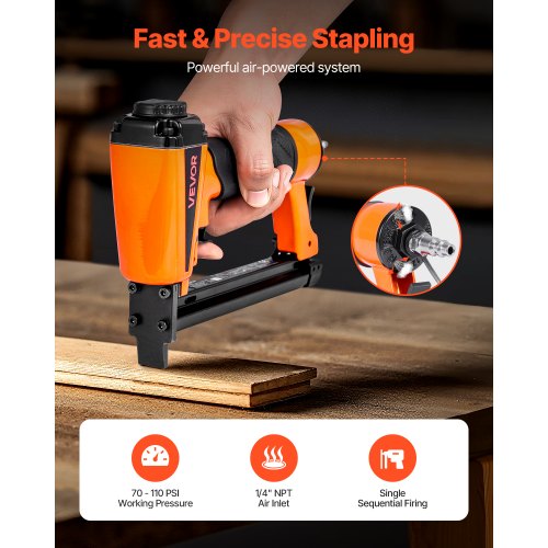 Pneumatic Staple Gun 21 Gauge Pneumatic Upholstery Stapler for 80 Series