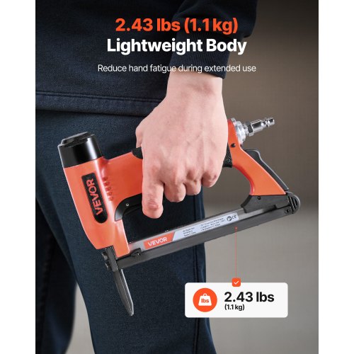 Pneumatic Staple Gun 21 Gauge LongNose Upholstery Stapler for 80 Series