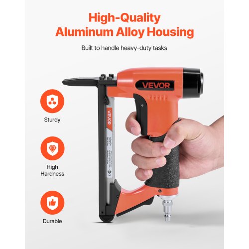 Pneumatic Staple Gun 21 Gauge LongNose Upholstery Stapler for 80 Series