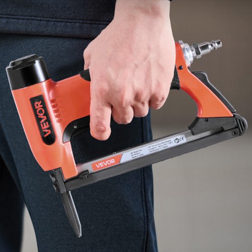 Pneumatic Staple Gun 21 Gauge LongNose Upholstery Stapler for 80 Series