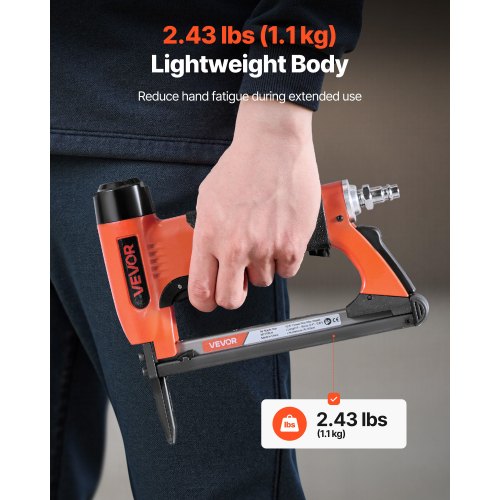 Pneumatic Staple Gun 22 Gauge LongNose Upholstery Stapler for 71 Series
