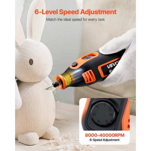 84Piece Rotary Tool Kit 200W Mini Power Rotary Tool Corded 6Level Speed