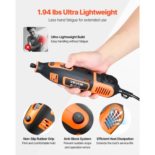 84Piece Rotary Tool Kit 200W Mini Power Rotary Tool Corded 6Level Speed