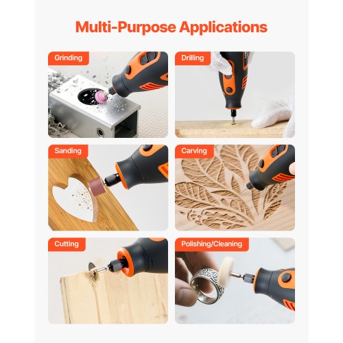 84Piece Rotary Tool Kit 200W Mini Power Rotary Tool Corded 6Level Speed