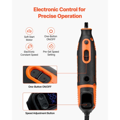 51Piece Rotary Tool Kit 200W Mini Power Rotary Tool Corded 800040000RPM