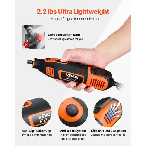 51Piece Rotary Tool Kit 200W Mini Power Rotary Tool Corded 800040000RPM