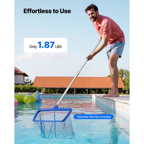 Pool Pole 34 to 12 Ft Telescoping Swimming Pool Cleaning Poles