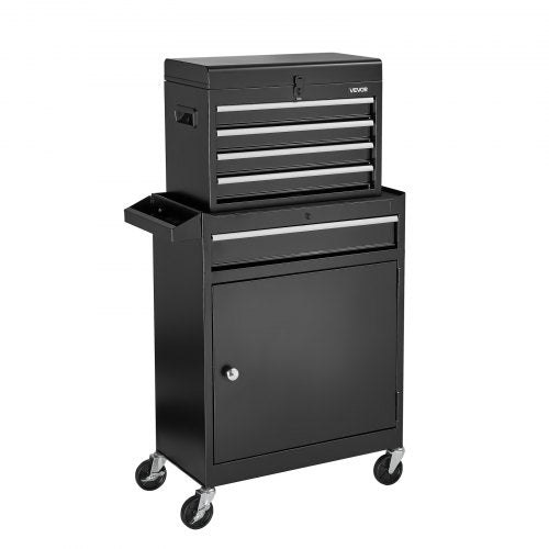 Rolling Tool Chest 2in1 Design 5 Drawers Tool Cabinet Organizer with Detachable