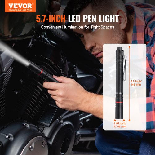 59 Inch Rechargeable Penlight 300 lumens 3 Lighting Modes Pocket Pen