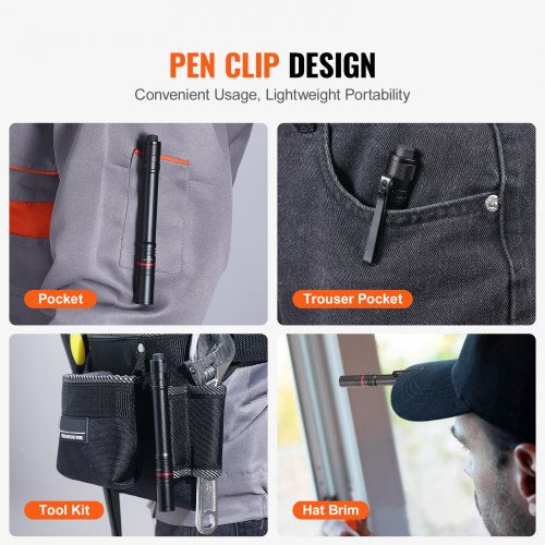 5.9 Inch Rechargeable Penlight 300 lumens 3 Lighting Modes Pocket Pen