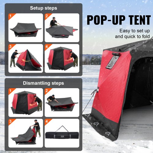 68 Person Ourdoor Portable Ice Shelter PopUp Ice Fishing Shanty Tent – 78 INCH