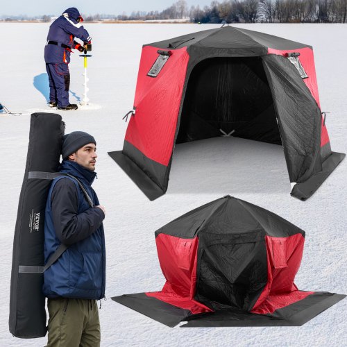 68 Person Ourdoor Portable Ice Shelter PopUp Ice Fishing Shanty Tent – 78 INCH