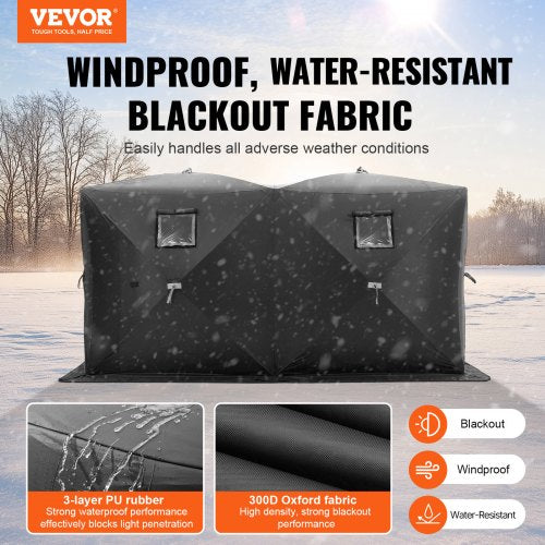 Portable Ice Shelter 68 Person PopUp Ice Fishing Tent 70 Square Feet