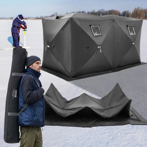 Portable Ice Shelter 68 Person PopUp Ice Fishing Tent 70 Square Feet