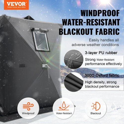 Portable Ice Shelter 12 Person PopUp Ice Fishing Tent 24 Square Feet