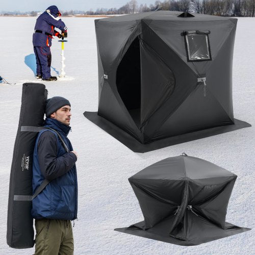 Portable Ice Shelter 12 Person PopUp Ice Fishing Tent 24 Square Feet