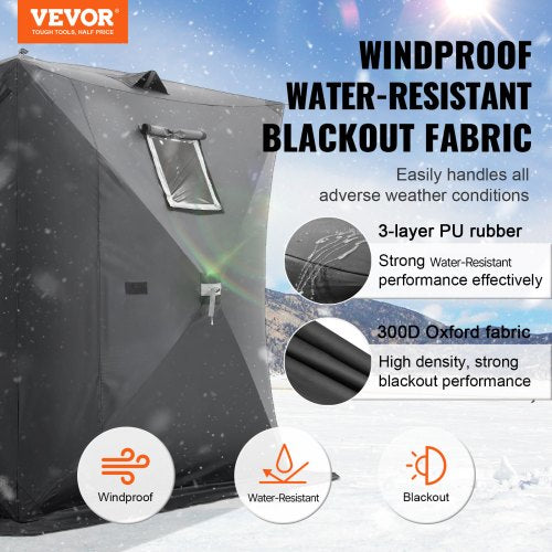 Portable Ice Shelter 34 Person PopUp Ice Fishing Tent 43 Square Feet