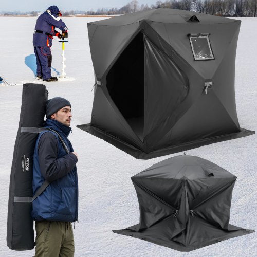 Portable Ice Shelter 34 Person PopUp Ice Fishing Tent 43 Square Feet
