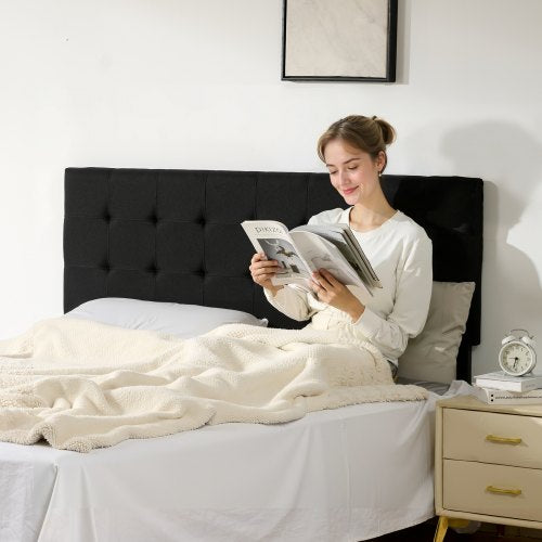 Headboard Queen Size Headboard with Adjustable Height Comfortable Diamond