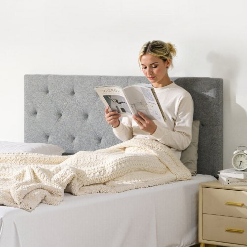 Headboard Full Size Headboard with Adjustable Height Comfortable Diamond