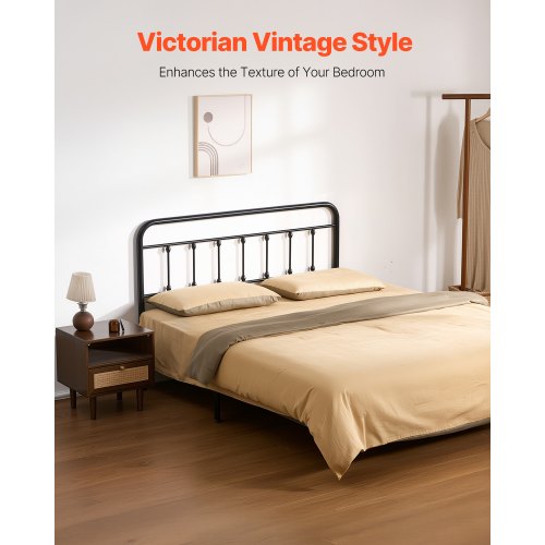 Metal Headboard Queen Size Headboard with Adjustable Height Metal