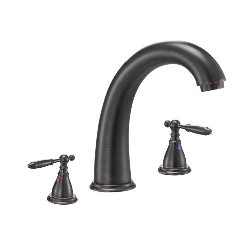 Roman Tub Faucet 3 Hole Waterfall Bathtub Faucet Gooseneck Bath Tubs
