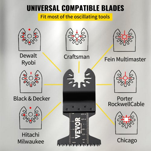 50 PCS Oscillating Saw Blades Quick Release Multitool Blades Kit HCS Tool