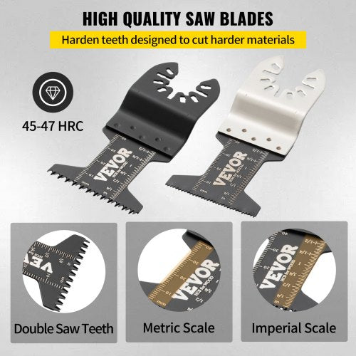 50 PCS Oscillating Saw Blades Quick Release Multitool Blades Kit HCS Tool
