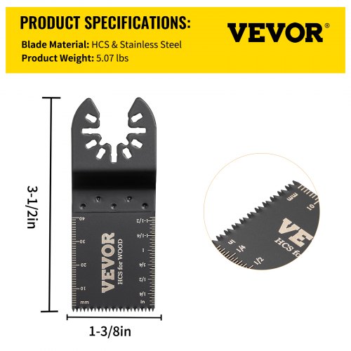 100PCS Oscillating Saw Blades Quick Release Multitool Blades Kit HCS Tool