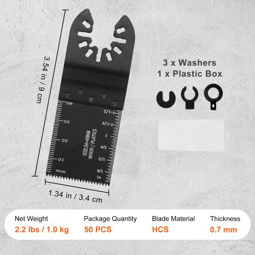 50PCS Oscillating Saw Blades Universal Quick Release Oscillating Saw