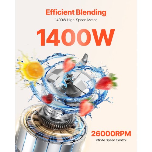 Blender for Smoothies 61 oz 1400W Professional Blender with Powerful
