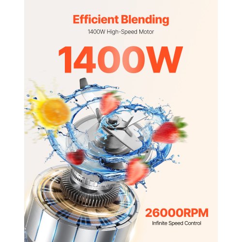 Blender for Smoothies 68 oz 1400W Professional Blender with Powerful