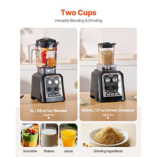 Blender for Smoothies 68 oz 1400W Professional Blender with Powerful