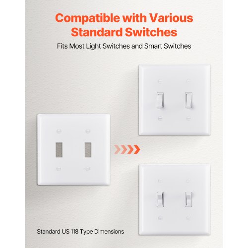 Toggle Light Switch Wall Plates 2Gang Switch Electrical Outlet Covers
