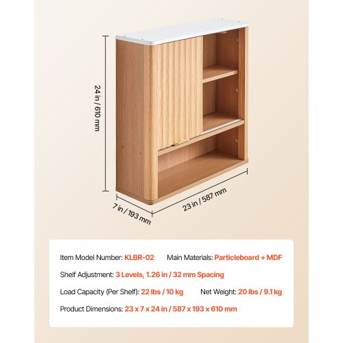 Bathroom Wall Cabinet with Door and Adjustable Shelf Over the Toilet