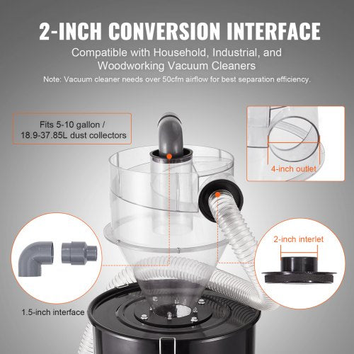 Cyclone Dust Separator 4 Retrofit Cyclone Separator for Dust Collectors