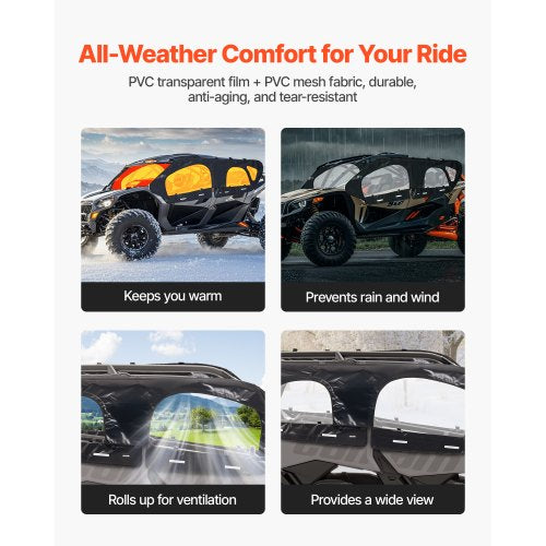 Cab Enclosure Upper Doors Compatible with CanAm Maverick X3 MAX 4Seater