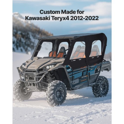 Cab Enclosure Upper Doors Compatible with Kawasaki Teryx4 20122022 Soft