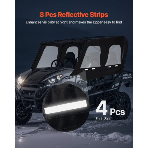 Cab Enclosure Upper Doors Compatible with Kawasaki Teryx4 20122022 Soft