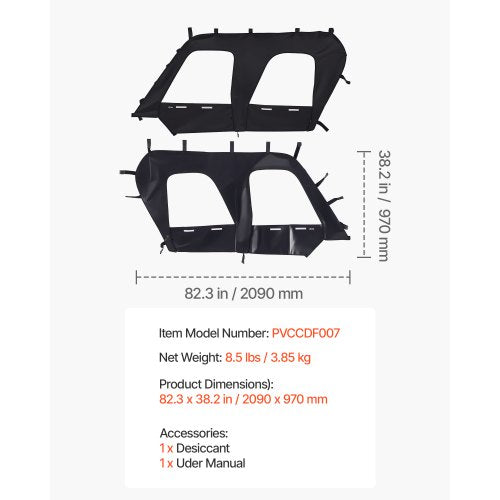 Cab Enclosure Upper Doors Compatible with Kawasaki Teryx4 20122022 Soft