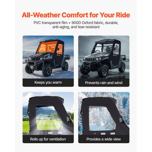 Cab Enclosure Upper Doors Compatible with Hisun 500 700Axis 500 700 Soft