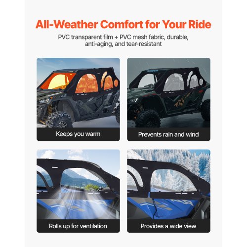 Cab Enclosure Upper Doors Compatible with Polaris RZR PRO 20202024Polaris