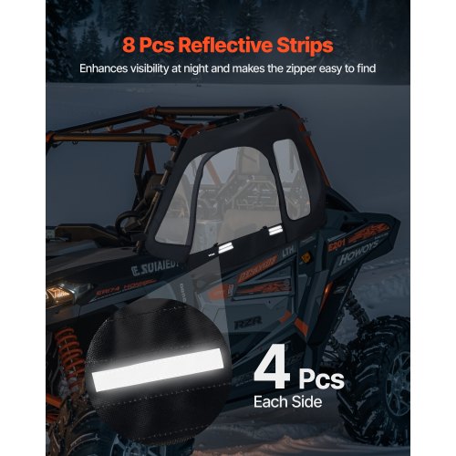 Cab Enclosure Upper Doors Compatible with Polaris RZR XP 1000XP Turbo