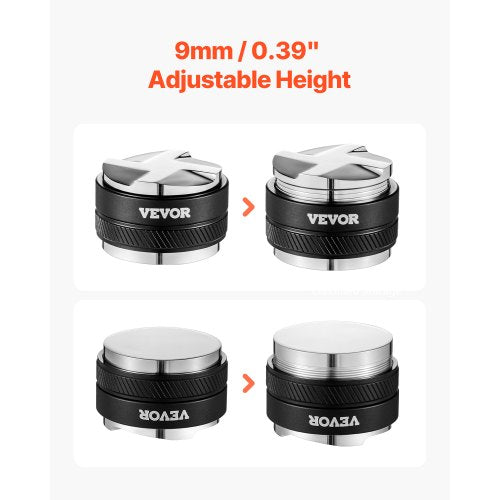 Coffee Distributor 51mm 2in1 Adjustable Espresso Distributor with FanShaped Base