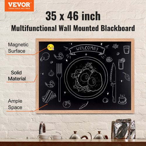 Magnetic Chalk Board Hanging Message Signs with Chalks Vintage Chalkboard