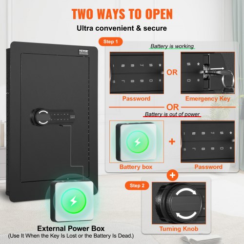 2559 Tall Wall Safe 3Tier Hidden Wall Safe with Keypad 3 Removable