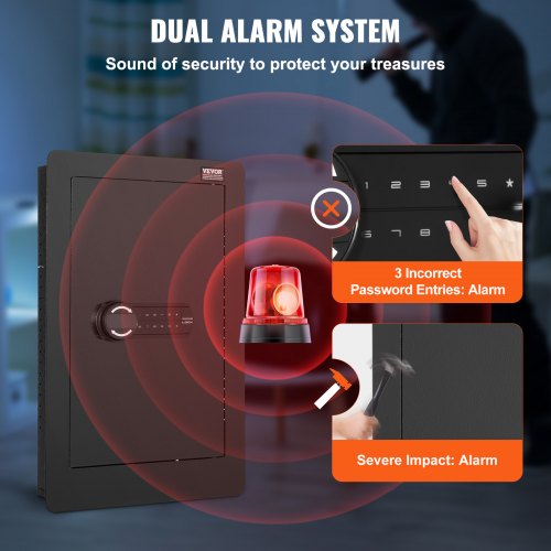 2559 Tall Wall Safe 3Tier Hidden Wall Safe with Keypad 3 Removable